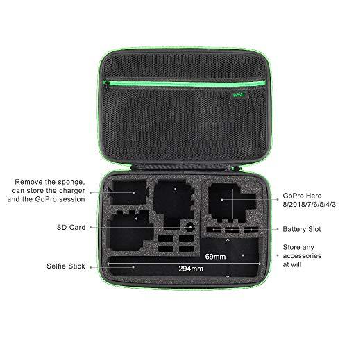 Produktbild von Große Tragetasche Für GoPro Hero 8,7,6,5,4 - Wasserdichtes Case Mit Zubehörfächern